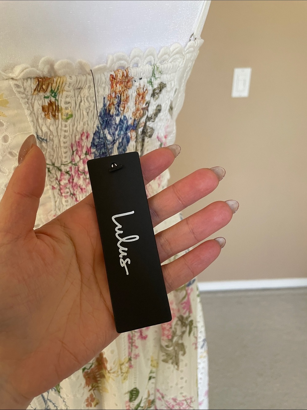 Lulu's White Floral Eyelet Crop Top & Midi Skirt Set - Picture 5 of 8